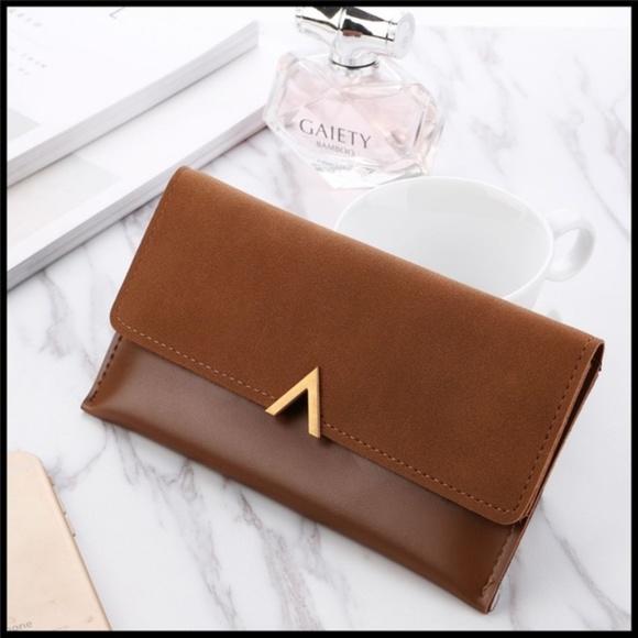 🆕 BORDEAUX Long Wallet - BROWN - Picture 1 of 8